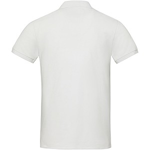 Unisex polokošile s krátkým rukávem z recyklované bavlny i polyesteru, ELEVATE EMERALD, bílá, vel. M