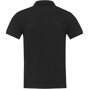 Unisex polokošile s krátkým rukávem z recyklované bavlny i polyesteru, ELEVATE EMERALD, černá, vel. M