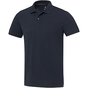 Unisex polokošile s krátkým rukávem z recyklované bavlny i polyesteru, ELEVATE EMERALD, navy, vel. M - reklamní polokošile