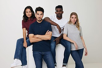 Unisex polotriko Iqoniq Yosemite z recyklované bavlny, tyrkysová, XL