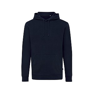 Unisex recyklovaná mikina Iqoniq s kapucí, námořní modrá, L - potisk mikin