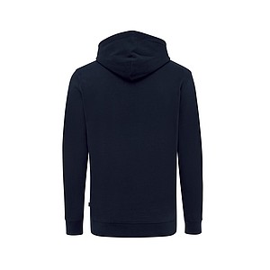 Unisex recyklovaná mikina Iqoniq s kapucí, námořní modrá, L