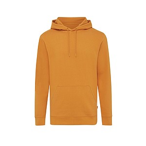 Unisex recyklovaná mikina Iqoniq s kapucí, oranžová, XXS
