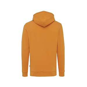 Unisex recyklovaná mikina Iqoniq s kapucí, oranžová, XXS