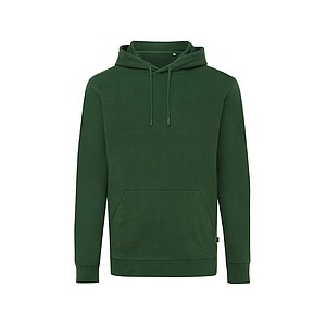 Unisex recyklovaná mikina Iqoniq s kapucí, tmavě zelená, L