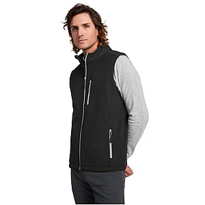 Unisex softshellová vesta, ROLY NEVADA, černá, vel. L