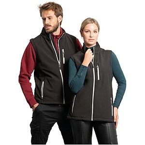 Unisex softshellová vesta, ROLY NEVADA, černá, vel. L
