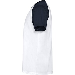 Unisex tričko Roly Indianapolis, bílá/námořní modrá, velikost S