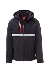 Unisex zimní bunda Payper WISE PAD, antracitová, velikost 3XL - bunda s potiskem