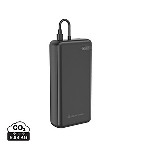 Urban Vitamin PD powerbanka z RCS recyklovaného plastu 20000mAh 20W, černá - reklamní předměty