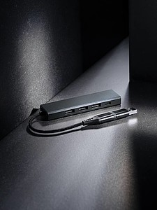 USB HUB z recyklovaného hliníku