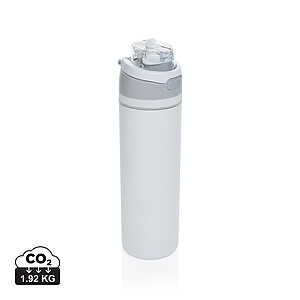Uzavíratelná láhev 700ml z RCS recyklované oceli, bílá - reklamní předměty