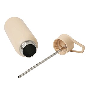 Vakuově izolovaná láhev na pití 600 ml, béžová