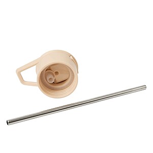 Vakuově izolovaná láhev na pití 600 ml, béžová