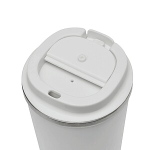 Vakuově izolovaný cestovní termohrnek 350 ml, bílá