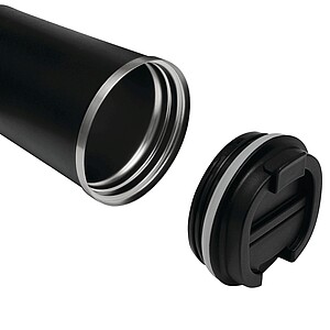 Vakuově izolovaný cestovní termohrnek 350 ml, černá