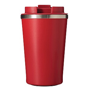 Vakuově izolovaný cestovní termohrnek 350 ml, červená
