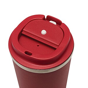 Vakuově izolovaný cestovní termohrnek 350 ml, červená