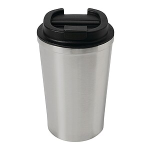 Vakuově izolovaný cestovní termohrnek 350 ml, stříbrná - reklamní předměty