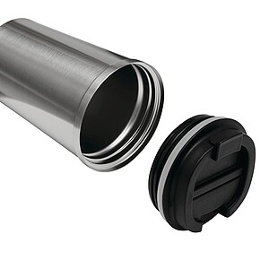 Vakuově izolovaný cestovní termohrnek 350 ml, stříbrná