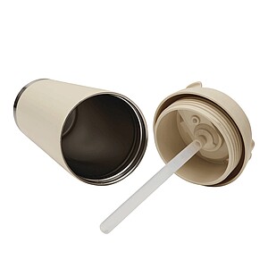 Vakuově izolovaný cestovní termohrnek 500 ml, béžová