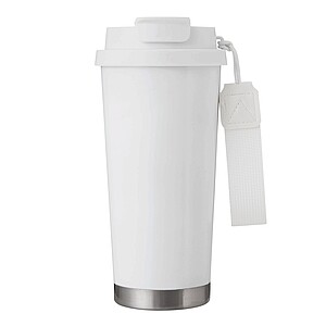 Vakuově izolovaný cestovní termohrnek 500 ml, bílá