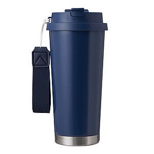 Vakuově izolovaný cestovní termohrnek 500 ml, námořní modrá