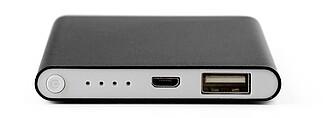 VALUR Hliníková powerbanka s kapacitou 4000 mAh M, gun metal
