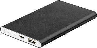 VALUR Hliníková powerbanka s kapacitou 4000 mAh, modrá