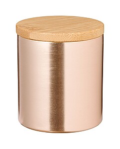 Vanilková vonná svíčka s bambusovým víčkem, růžová