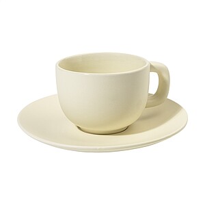 VANLION Sada 2 šálků a podšálků na cappuccino, béžová