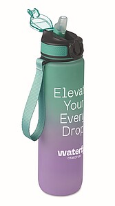 VAYANA Sportovní láhev na pití z recyklovaného plastu, 1000 ml, tyrkysová/fialová