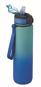 VAYANA Sportovní láhev na pití z recyklovaného plastu, 1000 ml, tyrkysová/královská modrá