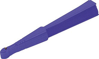 Vějíř z plastu a polyesteru, modrá