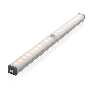 Velké LED světlo s pohybovým senzorem a USB nabíjením, stříbrná - reklamní předměty