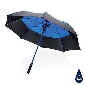 Velký automatický deštník pro dva Impact AWARE™ RPET 190T, odolný proti větru, průměr 120 cm, modrá - reklamní deštníky