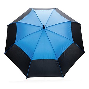 Velký automatický deštník pro dva Impact AWARE™ RPET 190T, odolný proti větru, průměr 120 cm, modrá