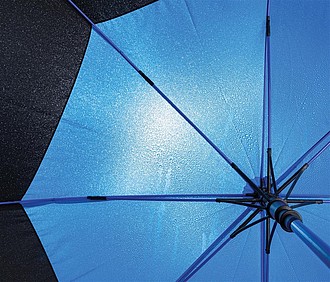 Velký automatický deštník pro dva Impact AWARE™ RPET 190T, odolný proti větru, průměr 120 cm, modrá