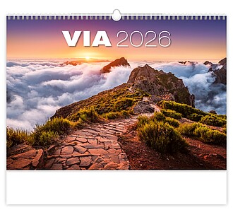 Via 2026, nástěnný kalendář, prodloužená záda - reklamní kalendáře