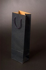 VINNIE Papírová taška na láhev vína 12 x 40 x 9 cm, modrá