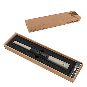 VS MAIZURU Dobíjecí elektrický zapalovač, gunmetal - zapalovače s potiskem