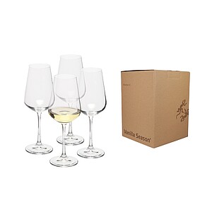 VS MORETON 4 Sada sklenic 4 ks na bílé víno, 250 ml - sklenice s vlastním potiskem