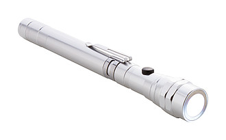 Výsuvná LED svítilna, stříbrná