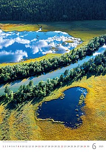 Water World 2025, nástěnný kalendář, prodloužená záda