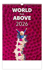 World from Above 2026, nástěnný kalendář, prodloužená záda - reklamní kalendáře