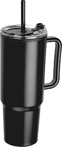XXL termohrnek 1200 ml, černá - termohrnek s vlastním potiskem