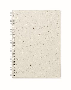Zápisník A5 s kroužkovou vazbou a s deskami se semínky, 200 linkovaných stran