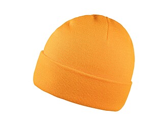 ZOBAR Dvojitě pletená zimní čepice, unisex, světle oranžová