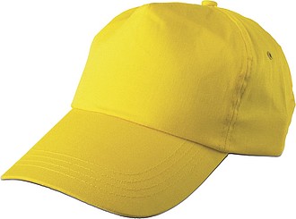 ŽOKEJ Pětipanelová bavlněná čepice, žlutá