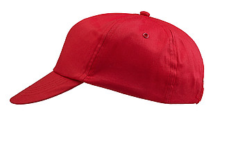 ŽOKEJ Pětipanelová bavlněná kšiltovka, červená